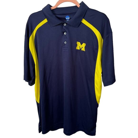 Michigan Large Men's NCAA Polo Embroidered Golf/Polo Shirt Wolverines READ - Picture 1 of 7
